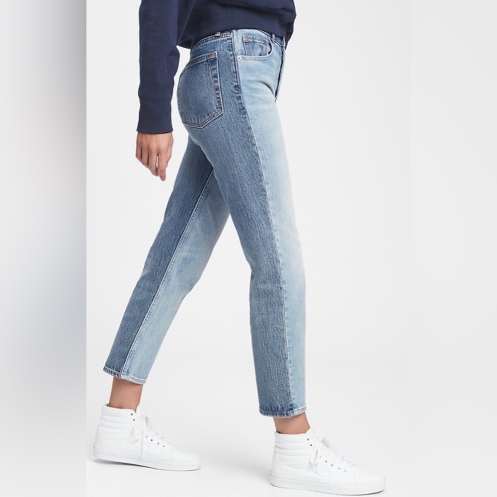 Gap Universal Legging High Rise Two-Tone Side Stripe Jeans - Size 10/30R